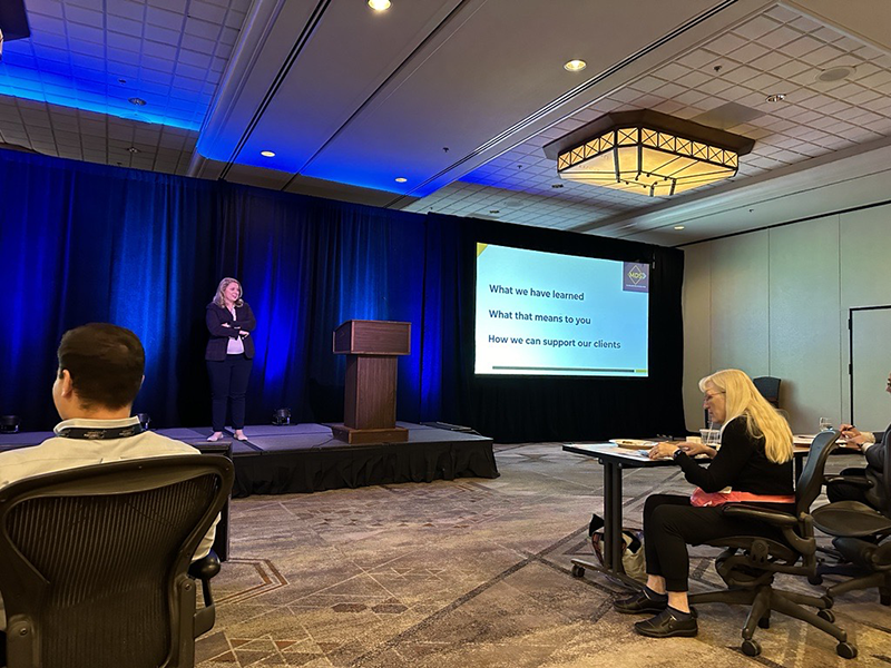 Yahne and Rukshar attending conference